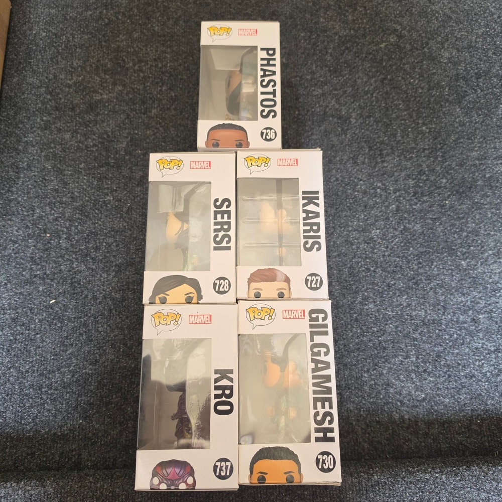 Marvel Eternals Funko Pop Lot of 5 Phastos Sersi Ikaris Kro Gilgamesh Figures